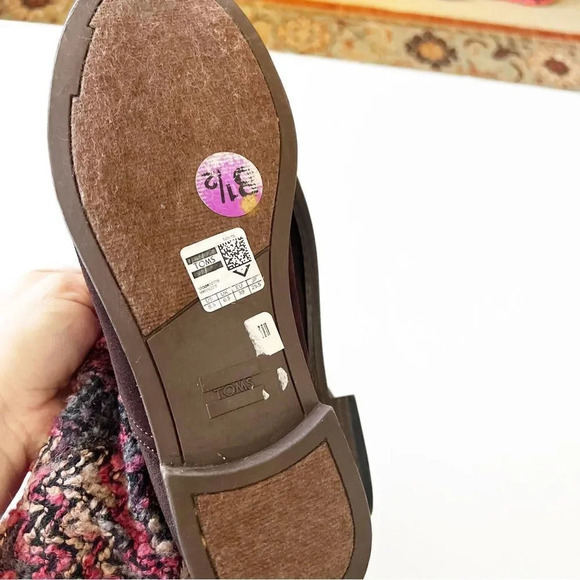 Toms Serra Sweater Boot Slouchy Size 8.5 Brown Suede Chunky Knit‎ Pink Lodgecore - Picture 9 of 10